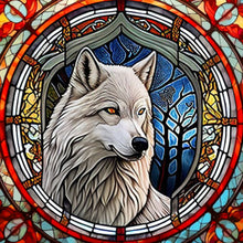 Load image into Gallery viewer, Diamond Painting - Full Round - forest white wolf (30*30CM)