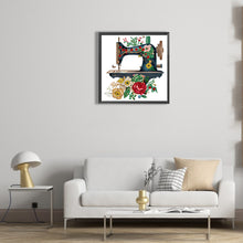 Load image into Gallery viewer, Diamond Painting - Partial Special Shaped - vintage sewing machine (30*30CM)