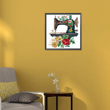 Load image into Gallery viewer, Diamond Painting - Partial Special Shaped - vintage sewing machine (30*30CM)