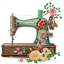 Load image into Gallery viewer, Diamond Painting - Partial Special Shaped - vintage sewing machine (30*30CM)