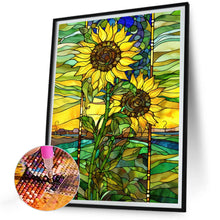 Load image into Gallery viewer, Diamond Painting - Full Round - Sunflower Glass Art (30*40CM)