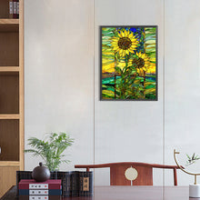 Load image into Gallery viewer, Diamond Painting - Full Round - Sunflower Glass Art (30*40CM)