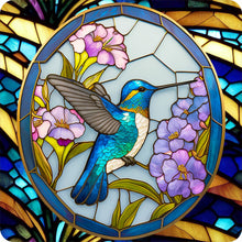 Load image into Gallery viewer, Diamond Painting - Full Round - bird holding flower glass art (30*30CM)