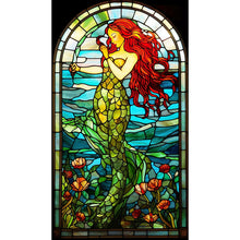 Load image into Gallery viewer, Diamond Painting - Full Round - Mermaid Glass Art (40*70CM)