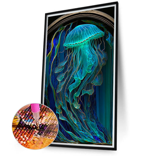 Diamond Painting - Full Round - Jellyfish Glass Art (40*70CM)