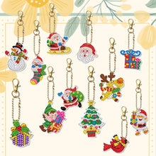 Load image into Gallery viewer, 12pcs Diamond Art Key Rings for Beginners Home Decoration (Santa Claus)