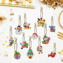 Load image into Gallery viewer, 12pcs Diamond Art Key Rings for Beginners Home Decoration (Santa Claus)
