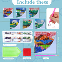 Load image into Gallery viewer, DIY Diamond Art Bookmarks Art Craft 5D Leather Triangle Page Book Marks(SQ017)