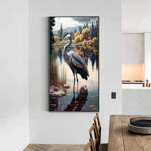 Load image into Gallery viewer, Diamond Painting - Full Round - heron by the lake (40*70CM)