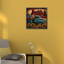 Load image into Gallery viewer, Diamond Painting - Full Round - flowers and trucks (30*30CM)