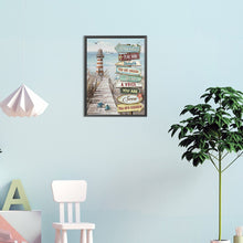 Load image into Gallery viewer, Diamond Painting - Full Round - beach sign (30*40CM)