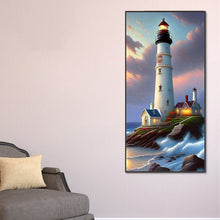 Load image into Gallery viewer, Diamond Painting - Full Round - seaside lighthouse (40*80CM)