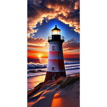 Load image into Gallery viewer, Diamond Painting - Full Round - seaside lighthouse (40*80CM)