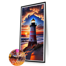 Load image into Gallery viewer, Diamond Painting - Full Round - seaside lighthouse (40*80CM)
