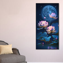 Load image into Gallery viewer, Diamond Painting - Full Round - moon lotus (40*80CM)