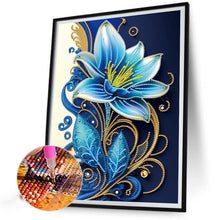 Load image into Gallery viewer, Diamond Painting - Partial Special Shaped - blue flower (30*40CM)
