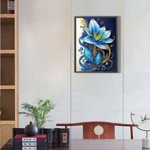 Load image into Gallery viewer, Diamond Painting - Partial Special Shaped - blue flower (30*40CM)