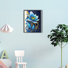 Load image into Gallery viewer, Diamond Painting - Partial Special Shaped - blue flower (30*40CM)