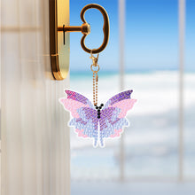 Load image into Gallery viewer, DIY Diamond Art Key Rings Special Shaped 5pcs Butterfly for Beginners Home Decor