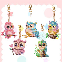 Load image into Gallery viewer, DIY Diamond Art Key Rings Special Shaped 5pcs Butterfly for Beginners Home Decor