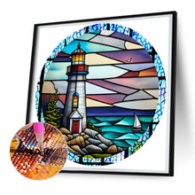 Load image into Gallery viewer, Diamond Painting - Full Round - lighthouse glass art (30*30CM)