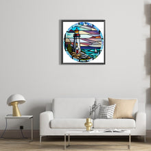 Load image into Gallery viewer, Diamond Painting - Full Round - lighthouse glass art (30*30CM)
