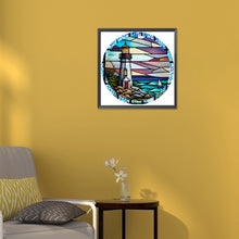 Load image into Gallery viewer, Diamond Painting - Full Round - lighthouse glass art (30*30CM)
