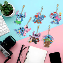 Load image into Gallery viewer, Diamond Art Keychains Handmade Gem Keychains Lady Bag Pendant (Stitch)