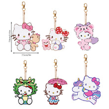 Load image into Gallery viewer, Diamond Art Keychains Handmade Gem Keychains Lady Bag Pendant (KT Cat)