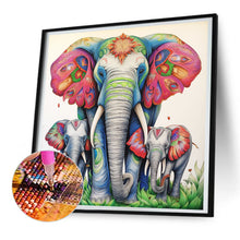 Load image into Gallery viewer, Diamond Painting - Full Round - elephant family (30*30CM)