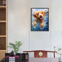 Load image into Gallery viewer, Diamond Painting - Full Round - little golden retriever swimming (30*40CM)