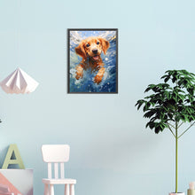 Load image into Gallery viewer, Diamond Painting - Full Round - little golden retriever swimming (30*40CM)