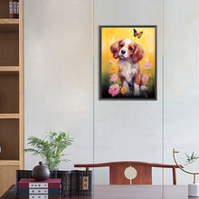 Load image into Gallery viewer, Diamond Painting - Full Round - puppy on the grass (30*40CM)