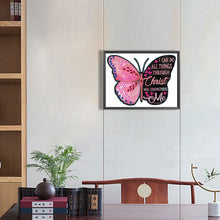 Load image into Gallery viewer, Diamond Painting - Partial Special Shaped - butterfly text (40*30CM)