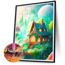 Load image into Gallery viewer, Diamond Painting - Full Round - green flower house (30*40CM)