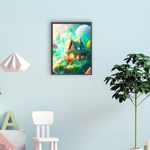 Load image into Gallery viewer, Diamond Painting - Full Round - green flower house (30*40CM)