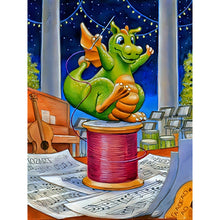 Load image into Gallery viewer, Diamond Painting - Full Round - magic green dragon (30*40CM)