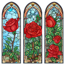 Load image into Gallery viewer, Diamond Painting - Partial Special Shaped - rose glass art (30*30CM)