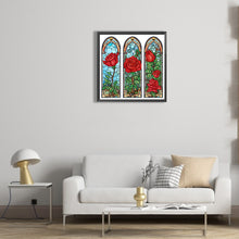 Load image into Gallery viewer, Diamond Painting - Partial Special Shaped - rose glass art (30*30CM)