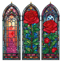 Load image into Gallery viewer, Diamond Painting - Partial Special Shaped - rose glass art (30*30CM)