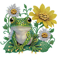 Load image into Gallery viewer, Diamond Painting - Partial Special Shaped - sunflower frog (30*30CM)