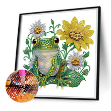 Load image into Gallery viewer, Diamond Painting - Partial Special Shaped - sunflower frog (30*30CM)