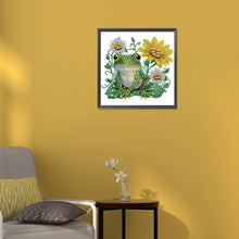 Load image into Gallery viewer, Diamond Painting - Partial Special Shaped - sunflower frog (30*30CM)