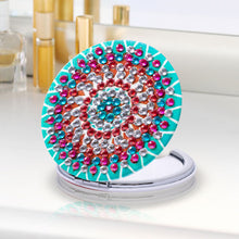 Load image into Gallery viewer, DIY Crystal Diamond Mirror Portable Mandala Art Craft Set Pocket Mirror for Girl