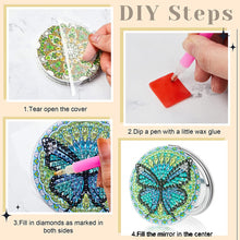 Load image into Gallery viewer, DIY Crystal Diamond Mirror Art Craft Set Butterfly Paint by Number Kits for Girl