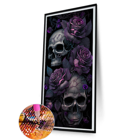 Diamond Painting - Full Round - dark skull (40*80CM)