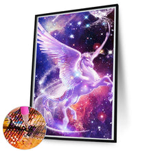 Load image into Gallery viewer, Diamond Painting - Full Round - flying white horse (50*80CM)