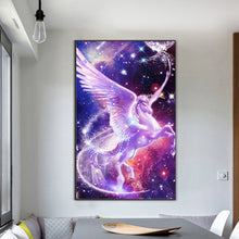 Load image into Gallery viewer, Diamond Painting - Full Round - flying white horse (50*80CM)