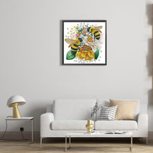 Load image into Gallery viewer, Diamond Painting - Partial Special Shaped - bee and flower (30*30CM)