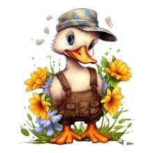 Load image into Gallery viewer, Diamond Painting - Full Round - duck in a hat (30*40CM)